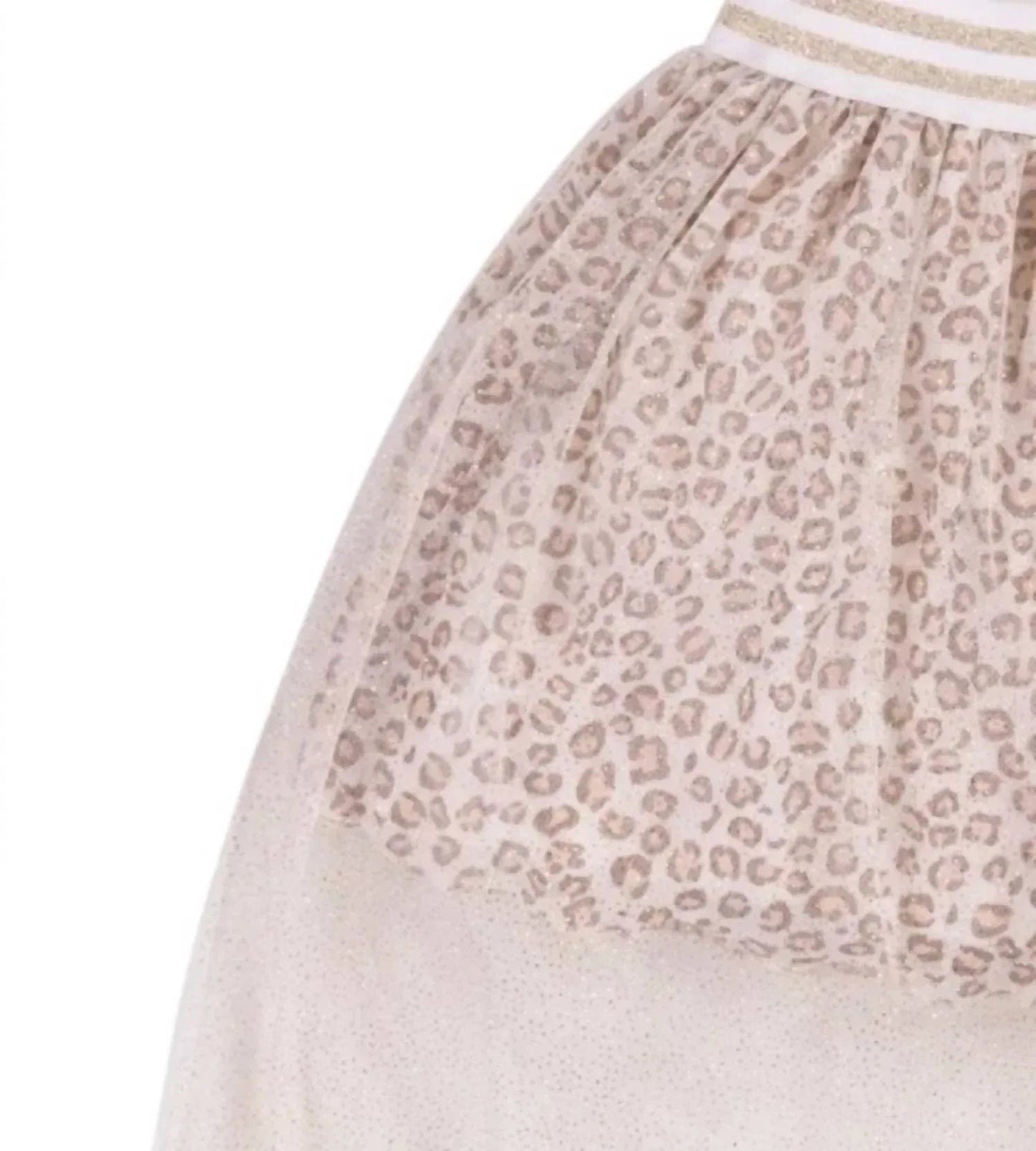Mädchen Rock Tüll Chiffon Leopardenmuster Glitzer