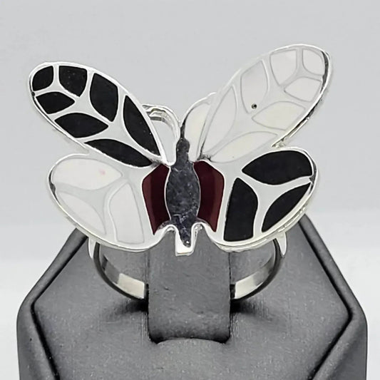 Enameled Butterfly Ring