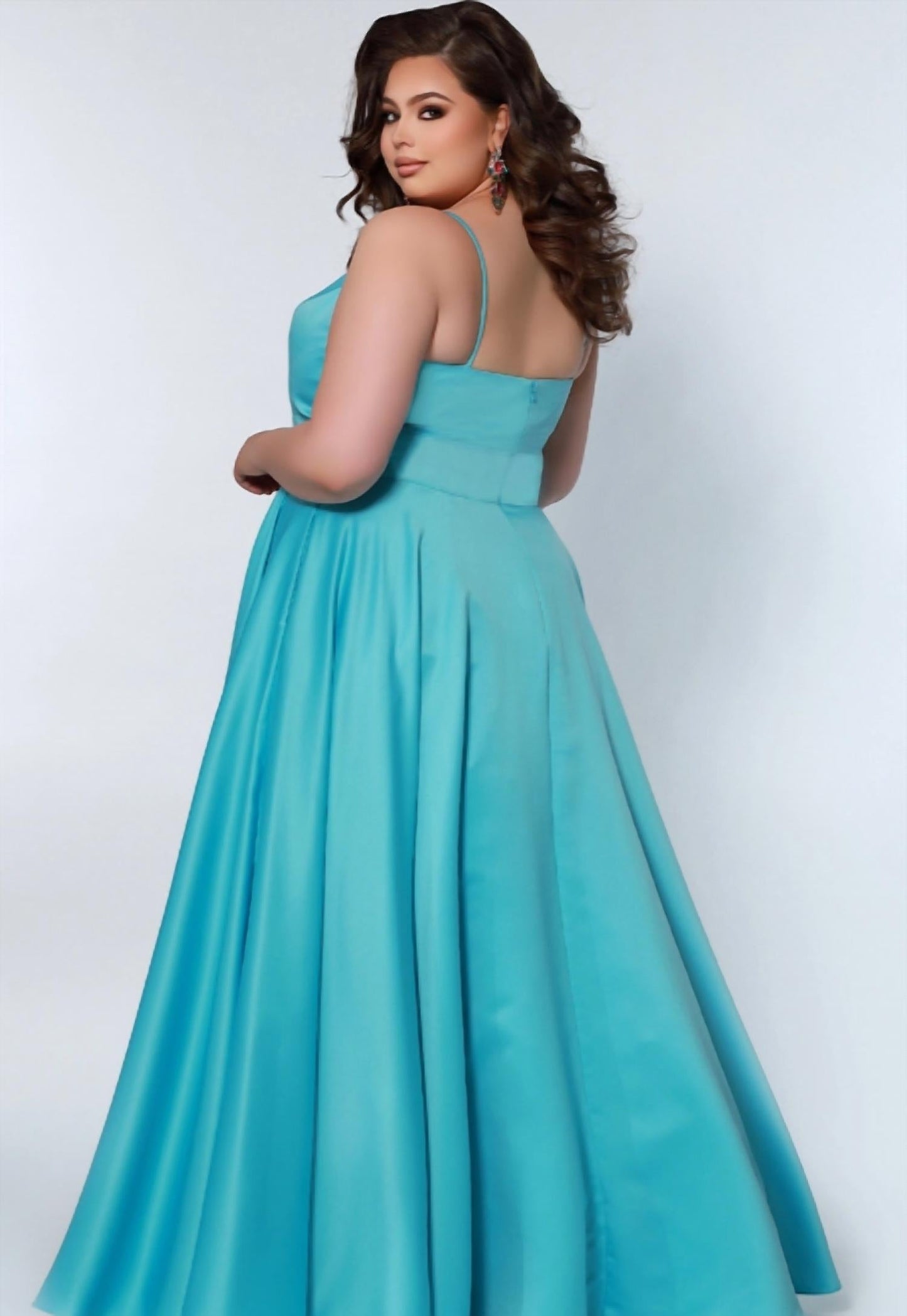 Sleeveless Satin Gown