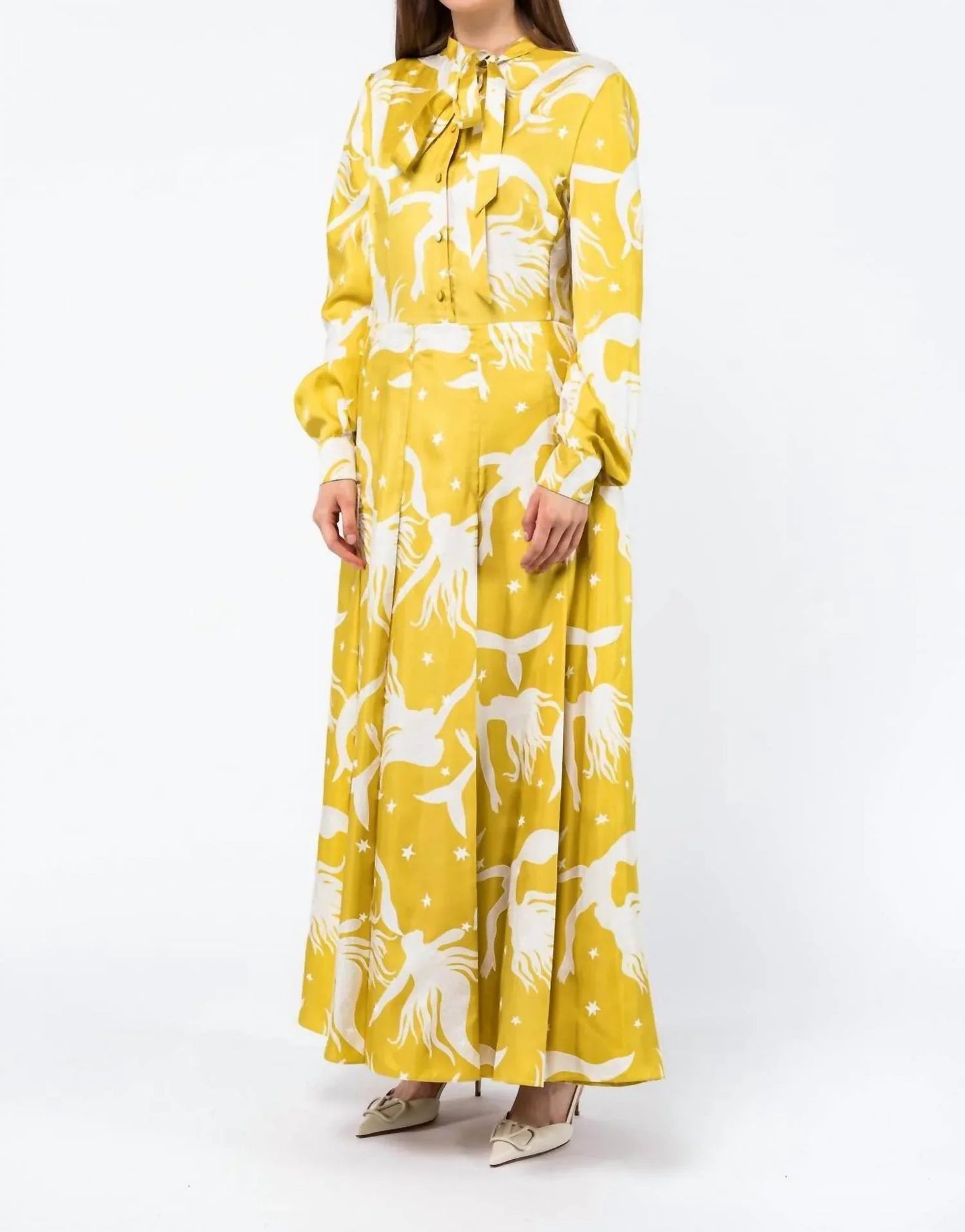 Printed Silk Twill Dress