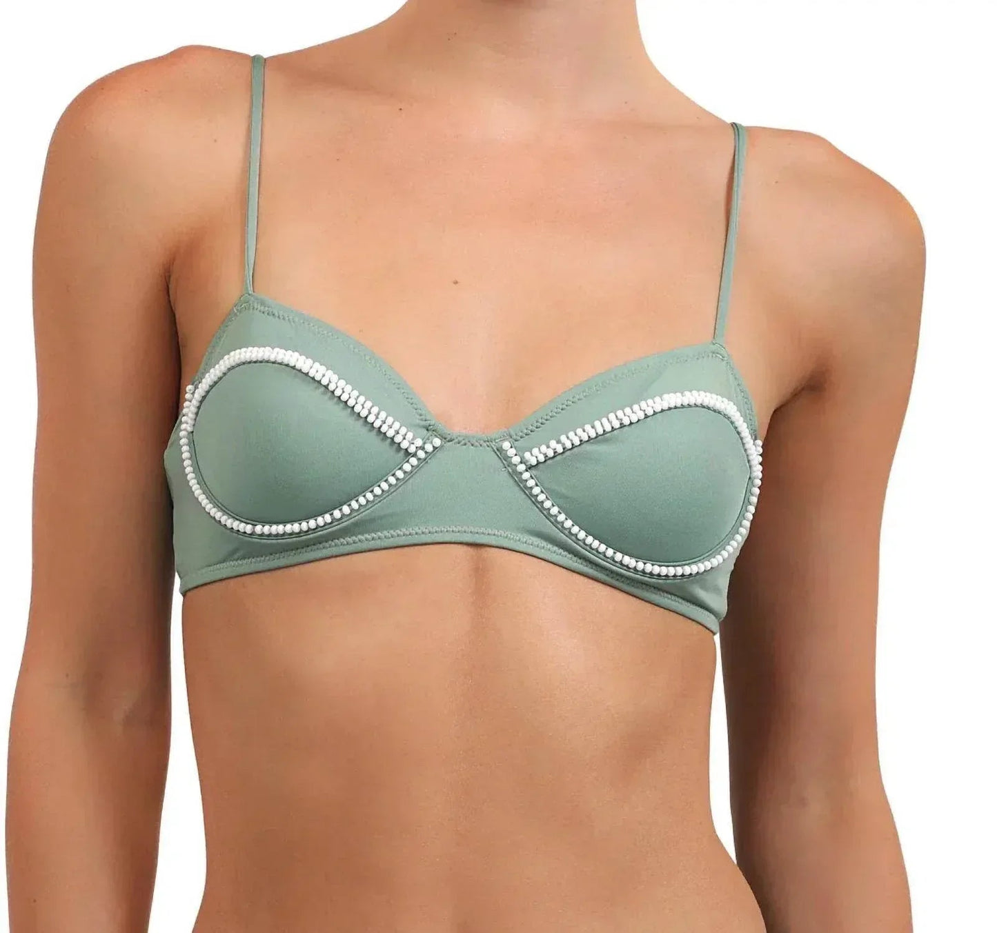 Limefarbenes Bikinioberteil