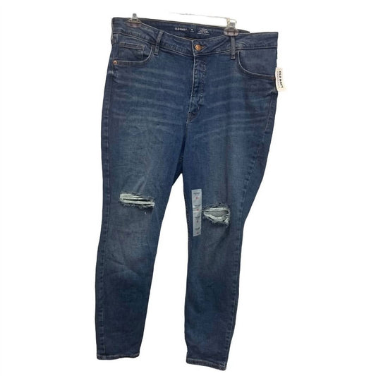 Women's Short Distressed High Rise Rockstar Super Skinny Jeans