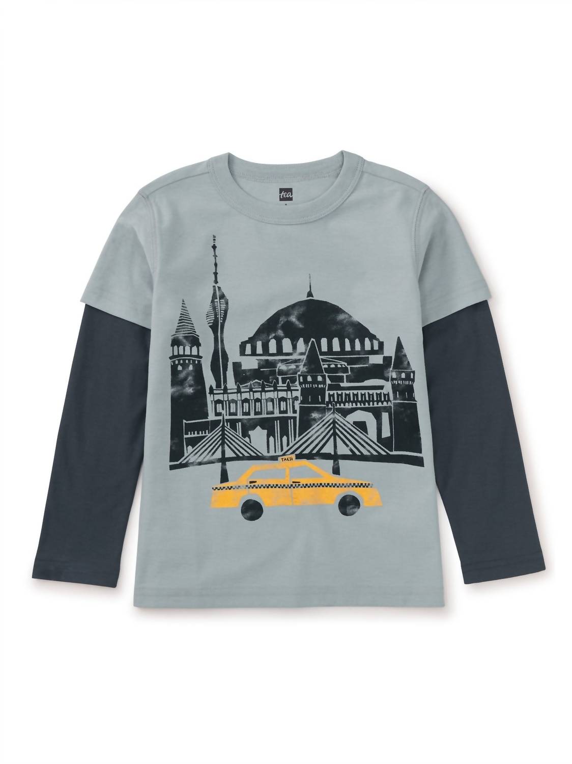 Istanbul Taxi Langarm-T-Shirt mit Lagenlook