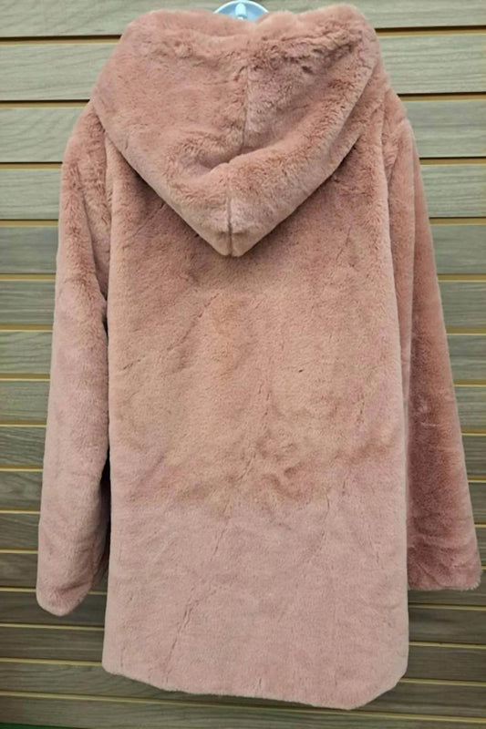 Women's Velour Jacket Hooks To Close Pockets