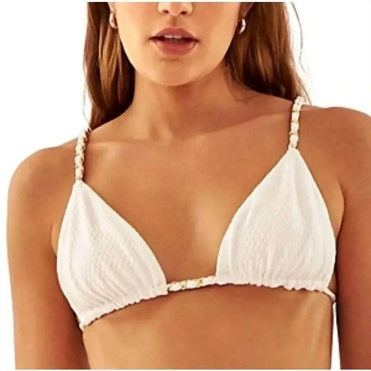 Weißer Bikini Heather Top Und Gatsby Full Cut Höschen