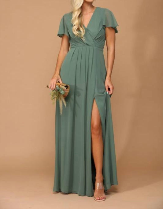 Maxikleid mit V-Ausschnitt