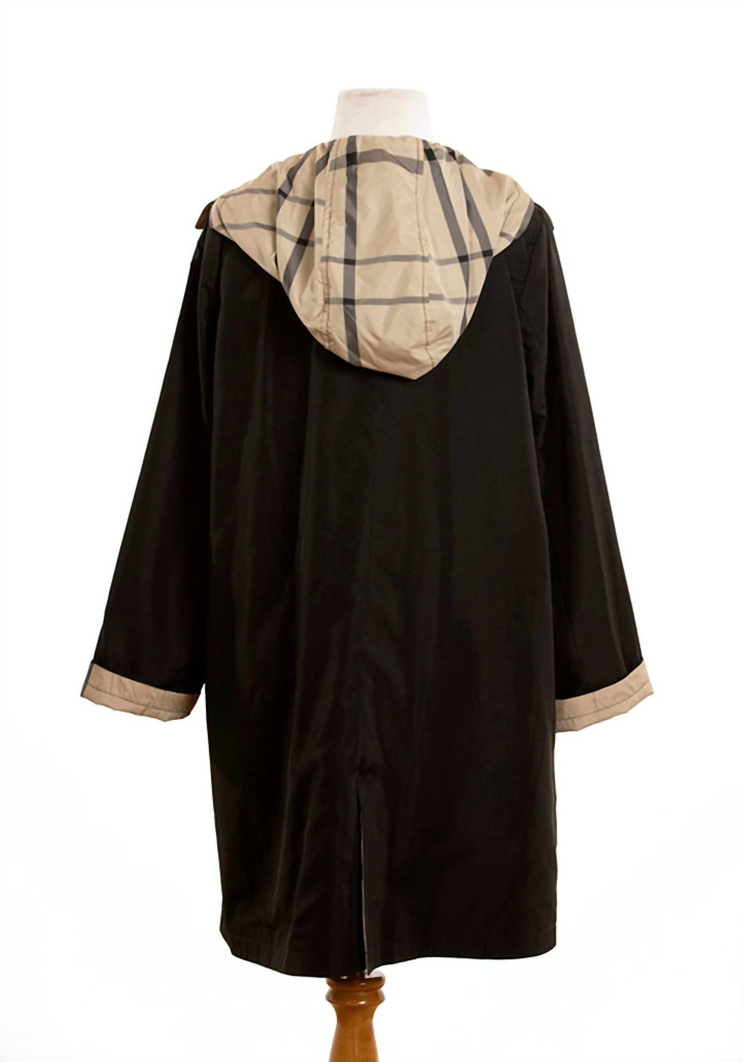 Damen-Regenmantel mit abnehmbarer Kapuze Regen-Trenchcoat