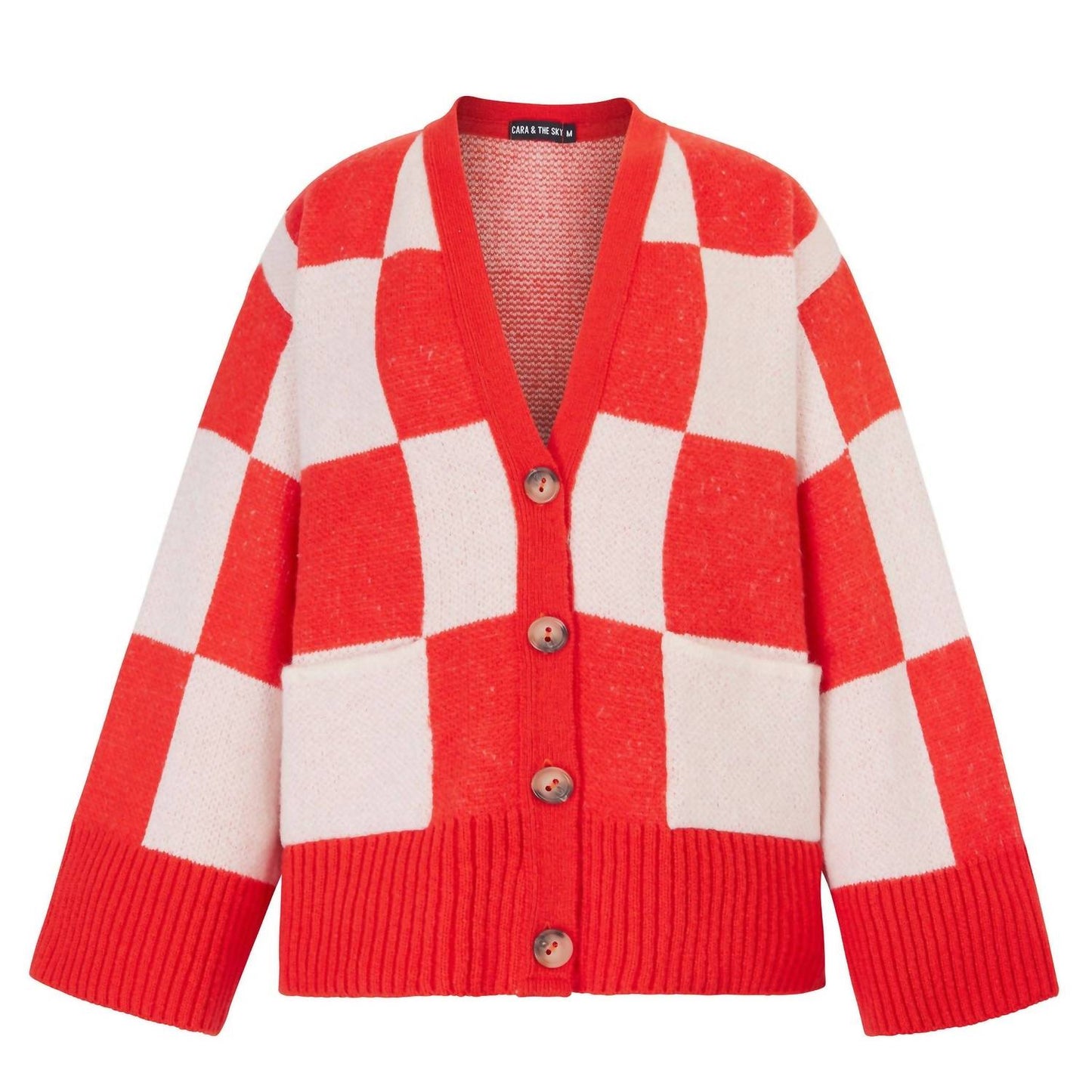 Candice Karierte Strickjacke