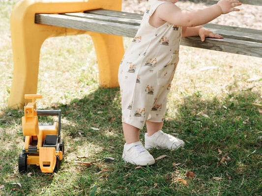Boys Construction Crew Sleeveless Romper
