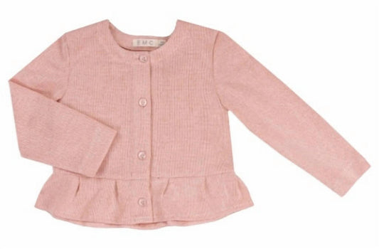 Gestrickte Kinderjacke mit Lurex