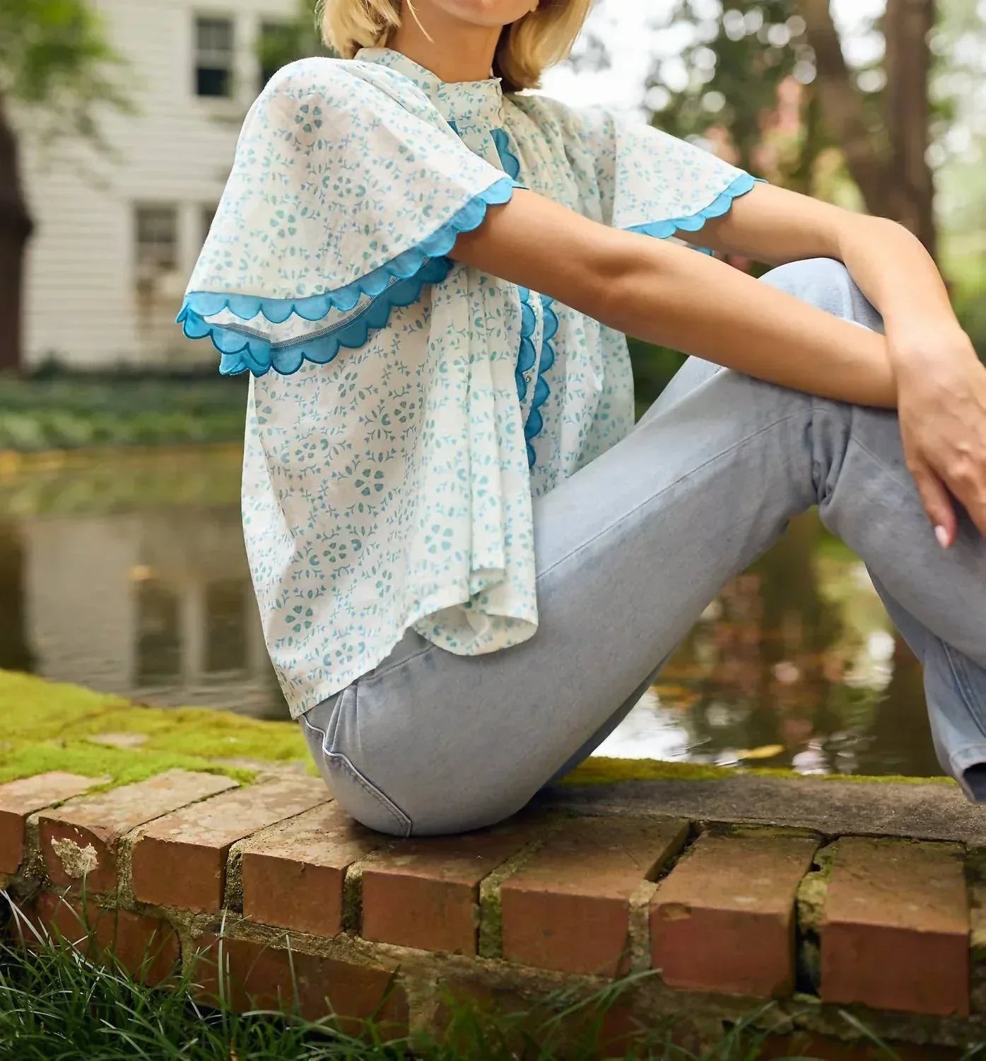 Parham Button Front Blouse