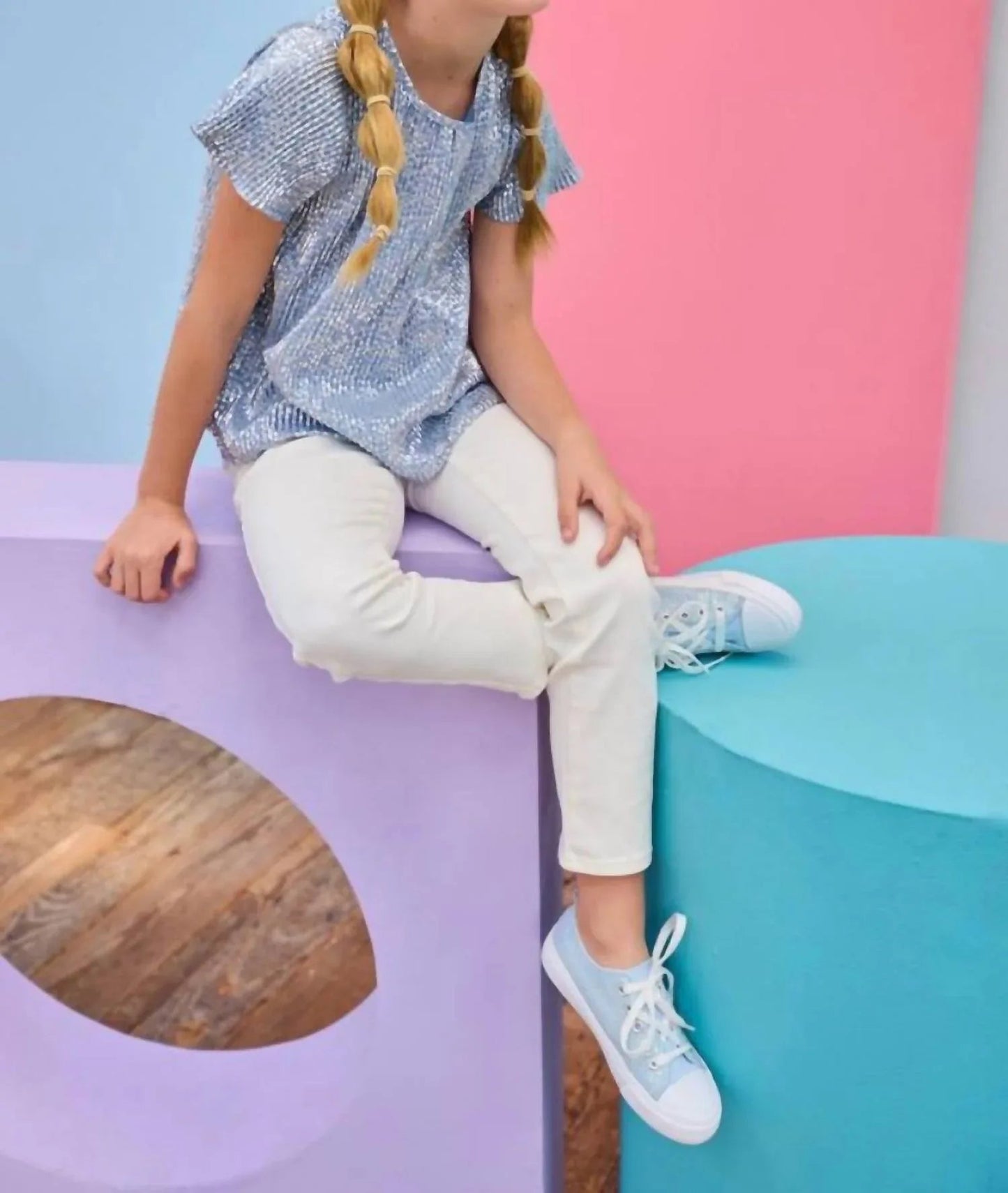 Mädchen-Crinkle-Sterne-Top