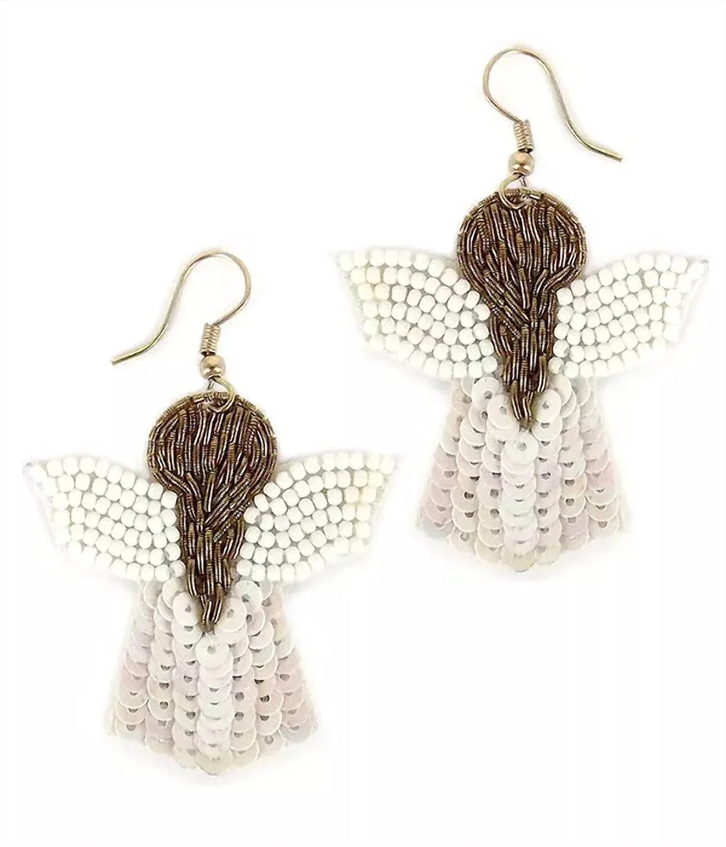 Women's Beaded Angel Earrings