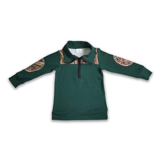 Mädchen Grüner Longpullover