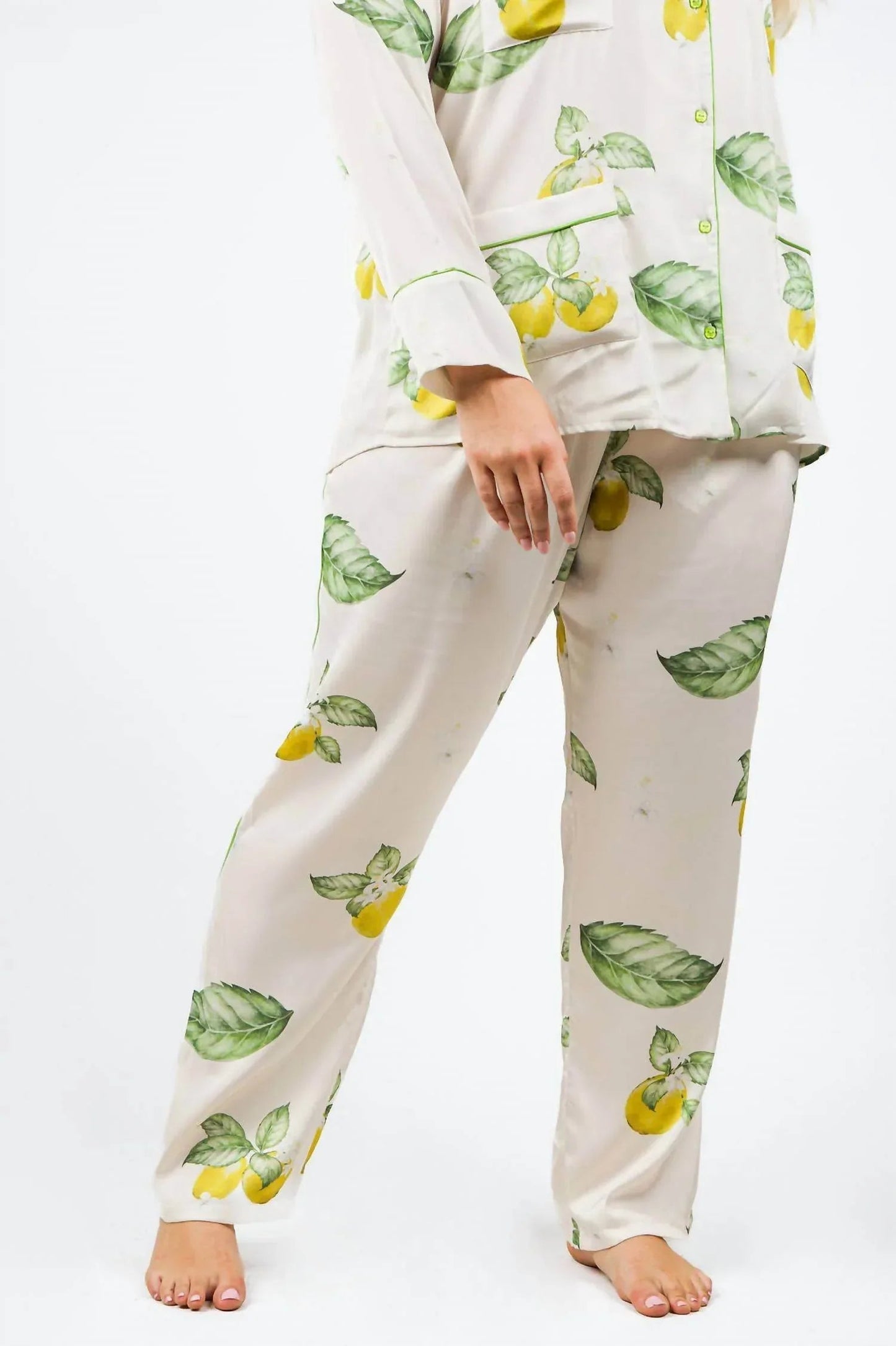 Zitronen-Pyjama-Set – Große Größen