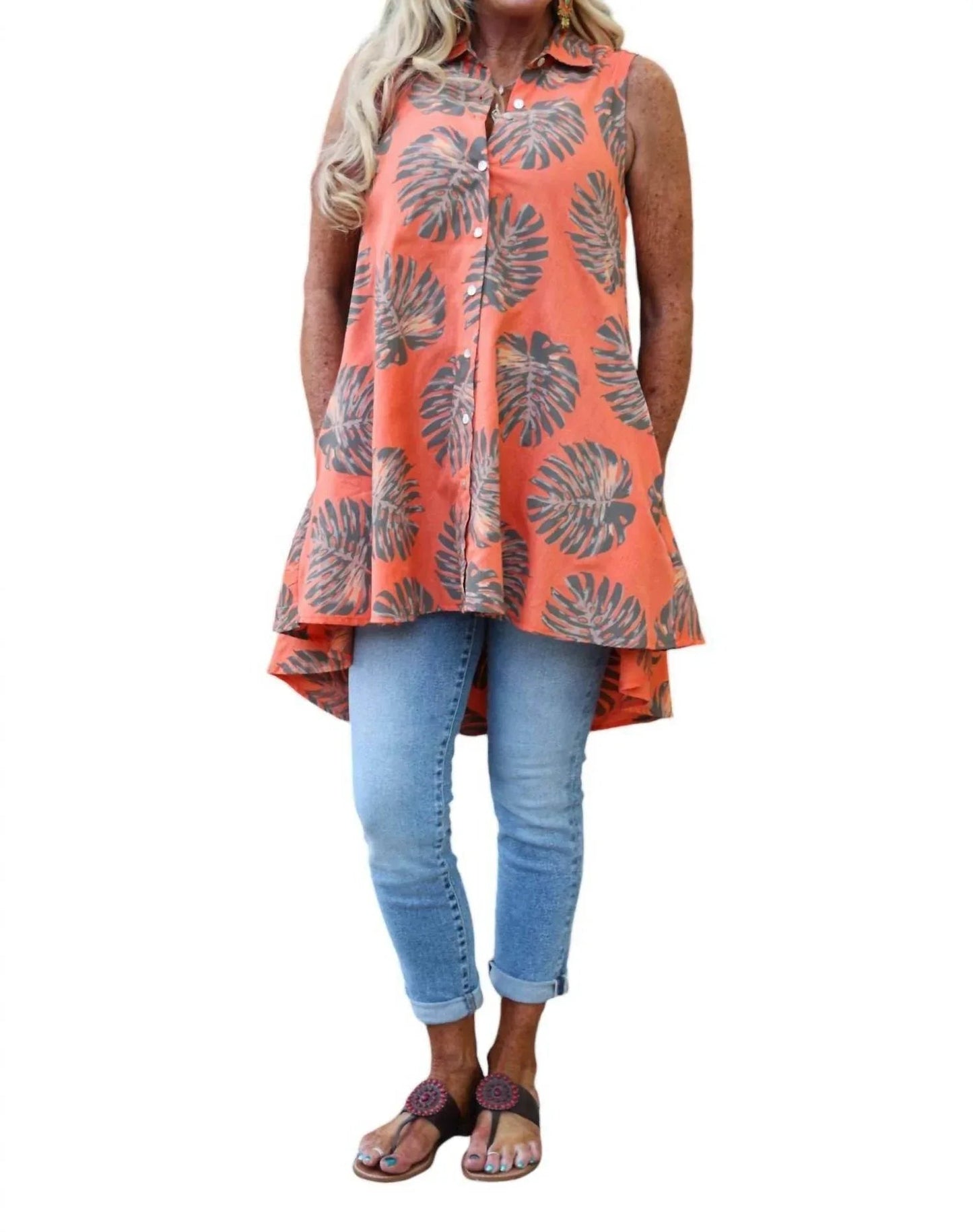 Palmenblatt High-Low-Top
