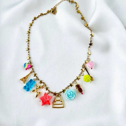 Women's Vintage Charm Rainbow Necklace