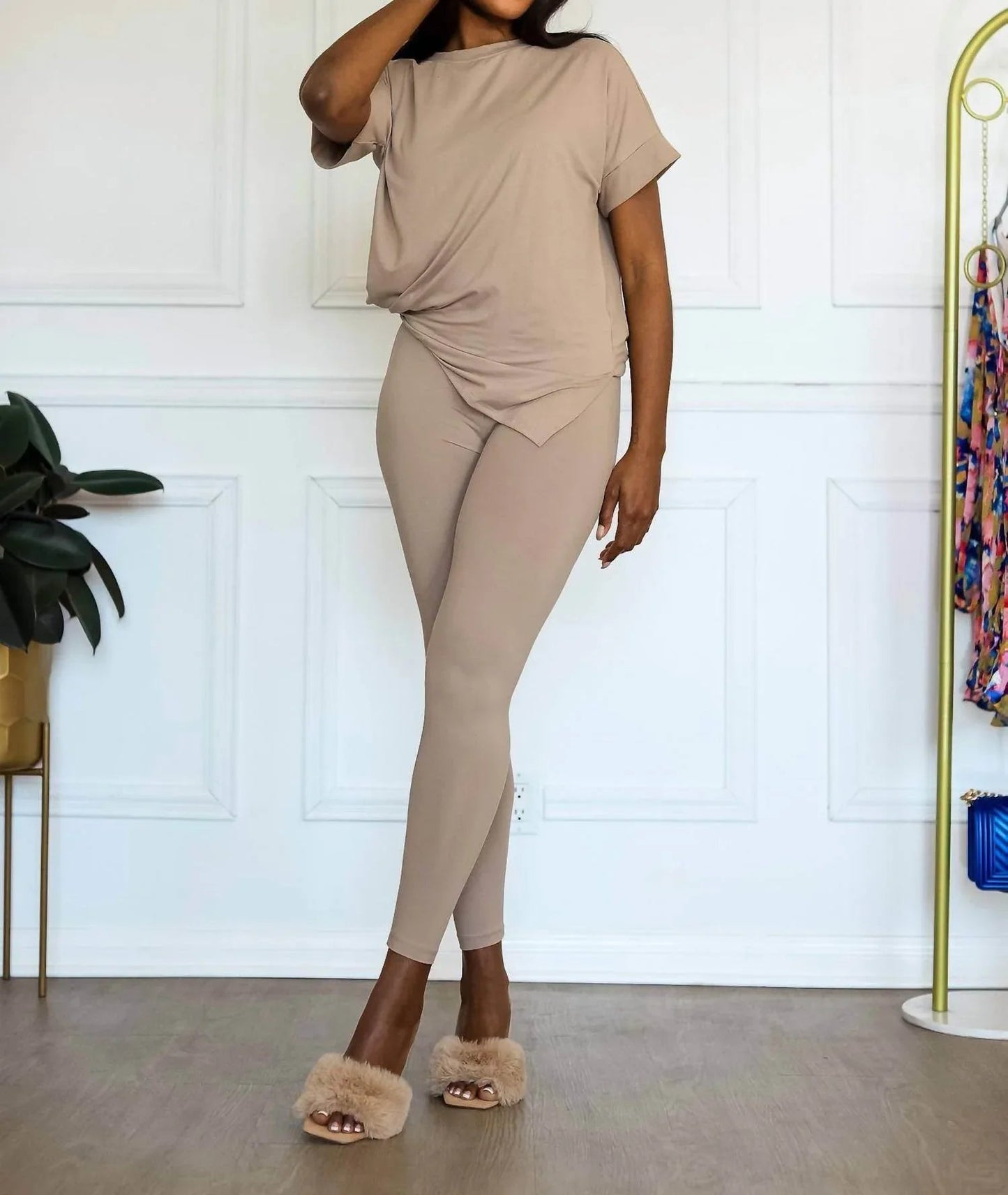 Damen-Loungewear-Set aus weichem Material