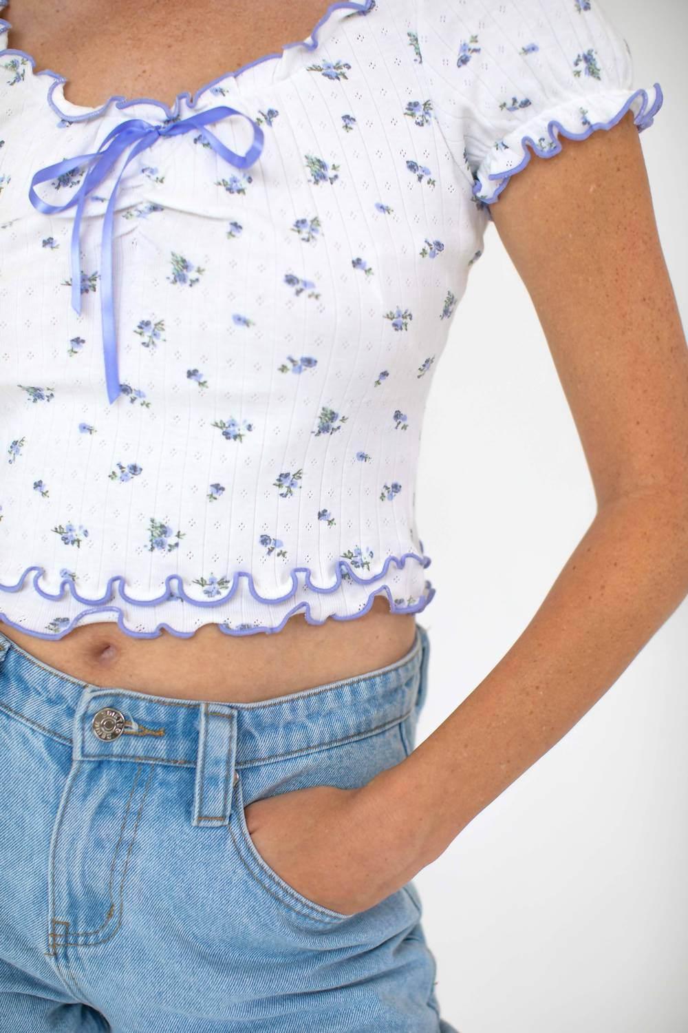 Bellflower Ruffle Hem Top
