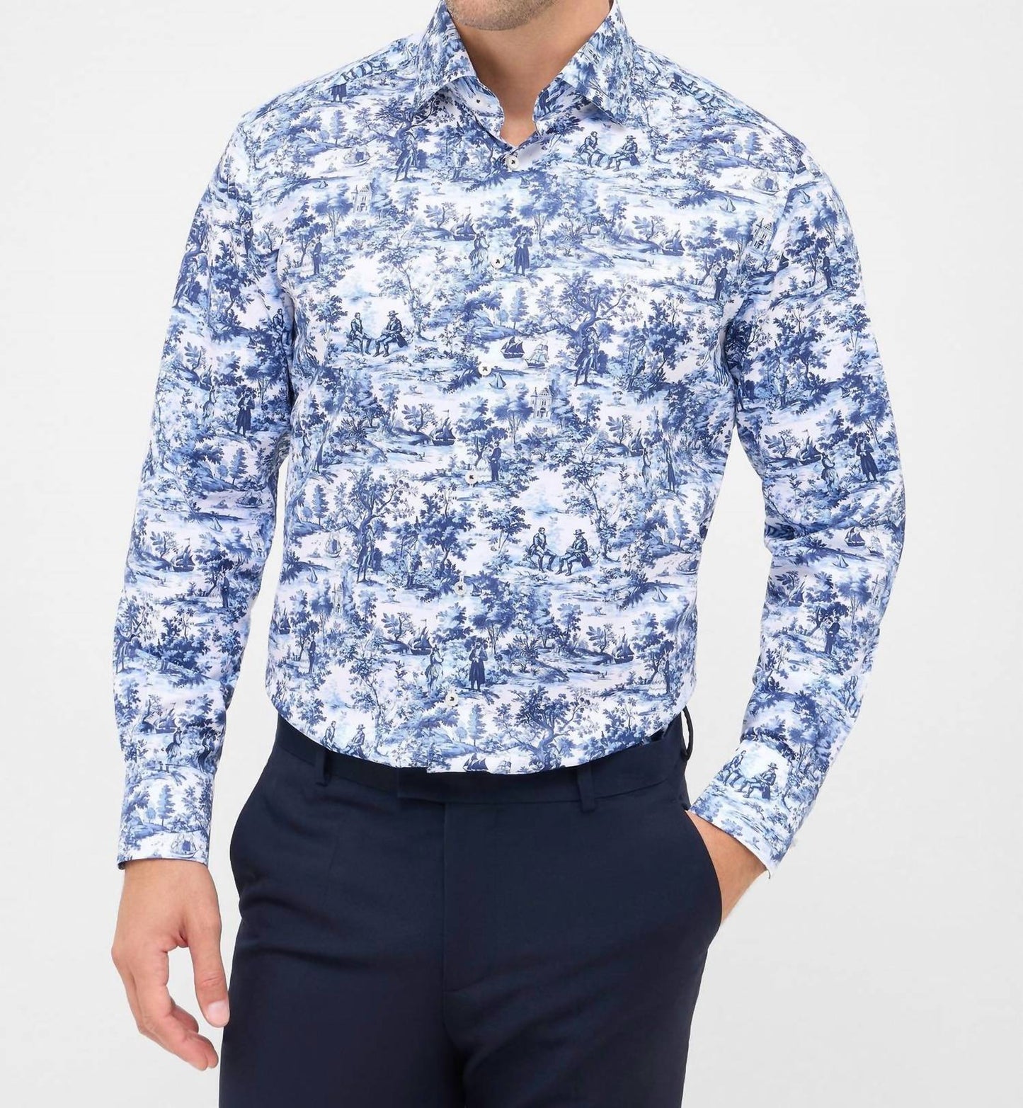 Bedrucktes Twill-Toile-Hemd