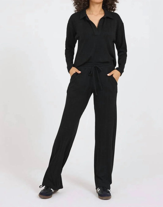 Brushed Cozy Wide Leg Drawstring Pant