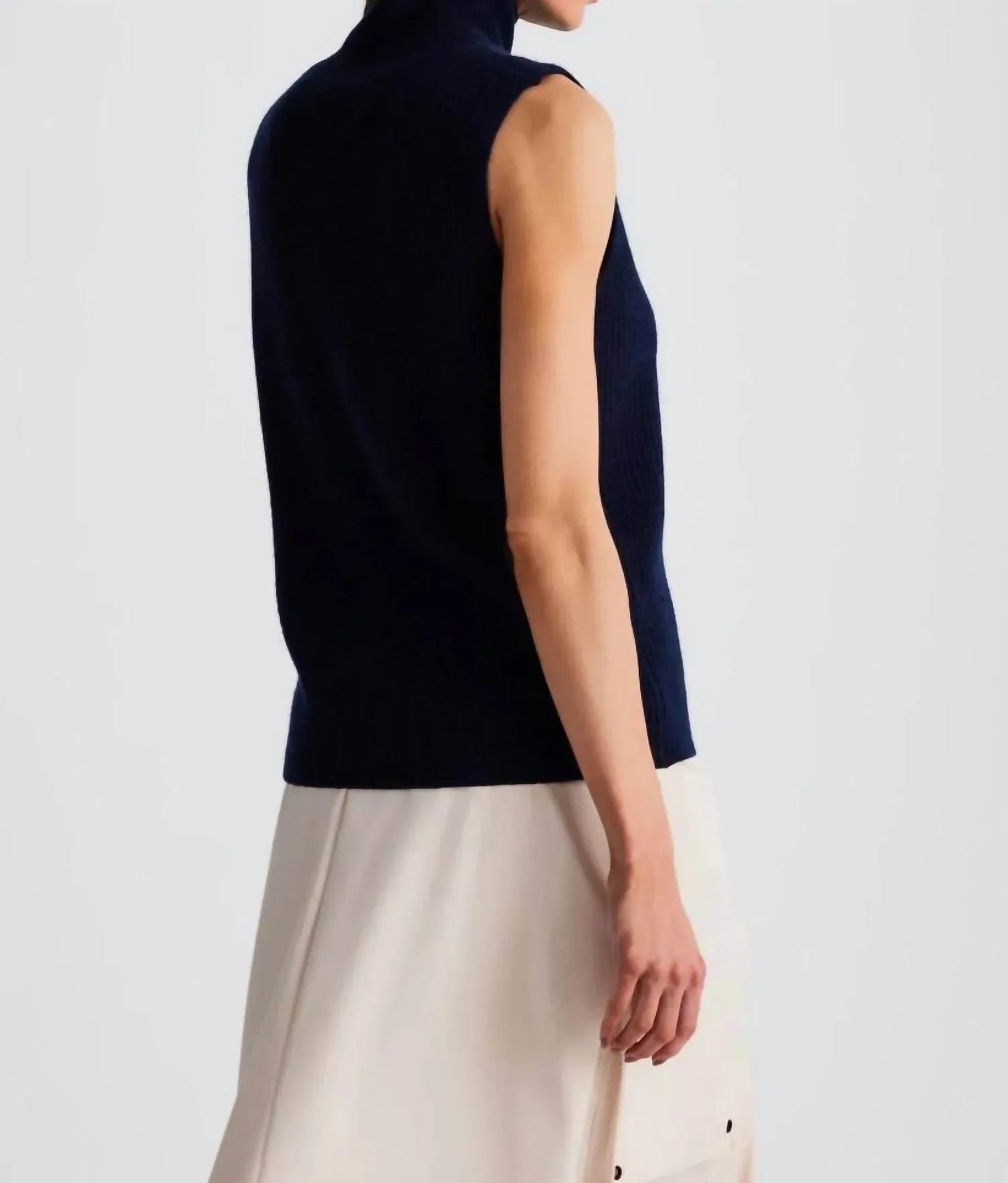 Nola Cashmere Sleeveless Turtleneck