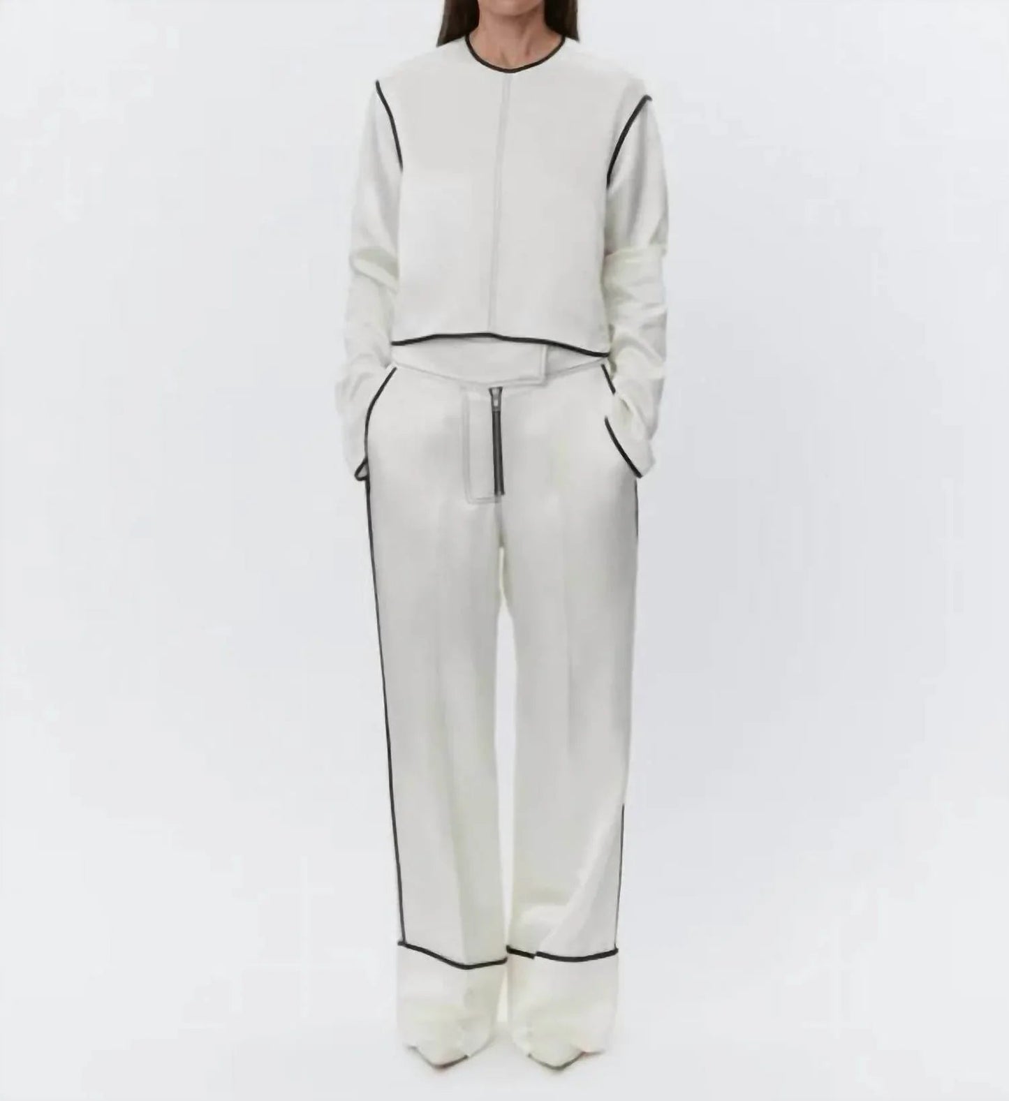 Gianna High Shine Piped Pant