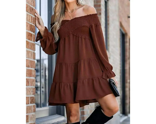 Boho Crisscross Off Shoulder Mini Dress
