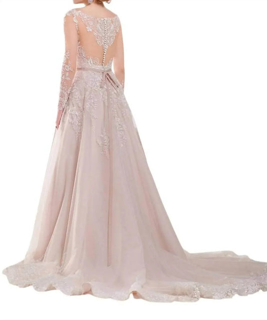 A-line Wedding Dress with Organza Skirt