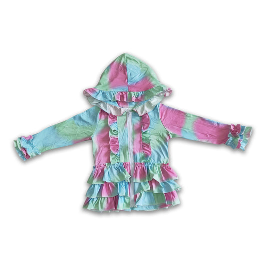 Mädchen Tie-Dye Hoodie-Cardigan