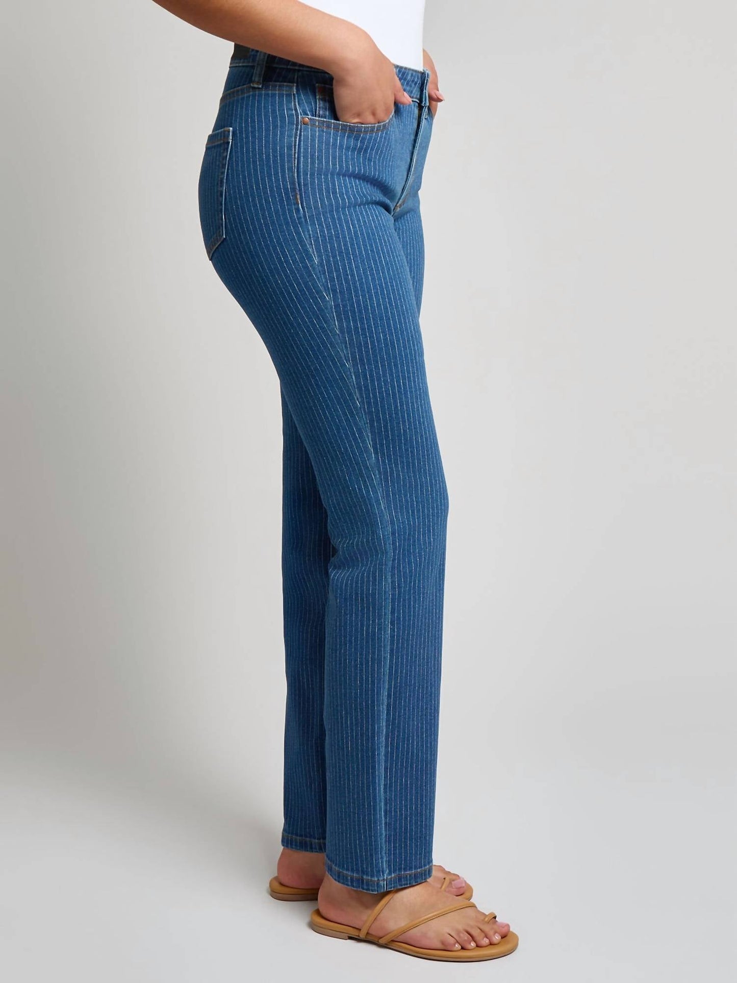 Lexington Straight-leg Gestreifte Jeans - Petite
