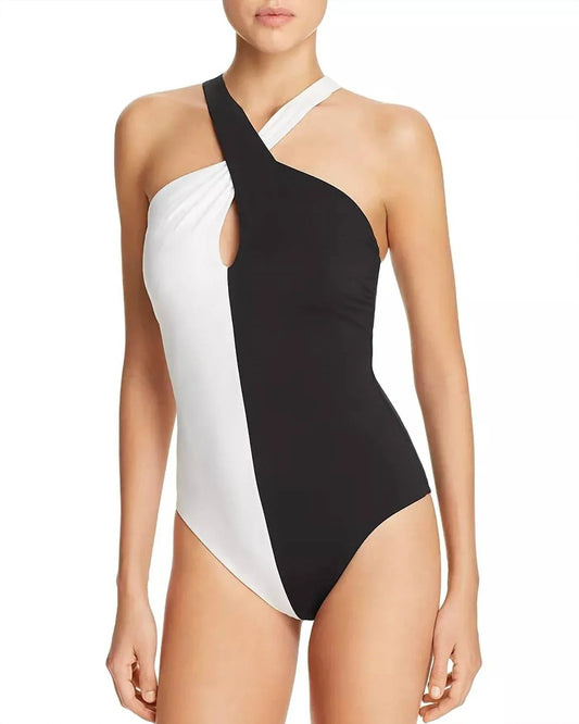 Domino Jinx Keyhole Halter One Piece Swimsuit