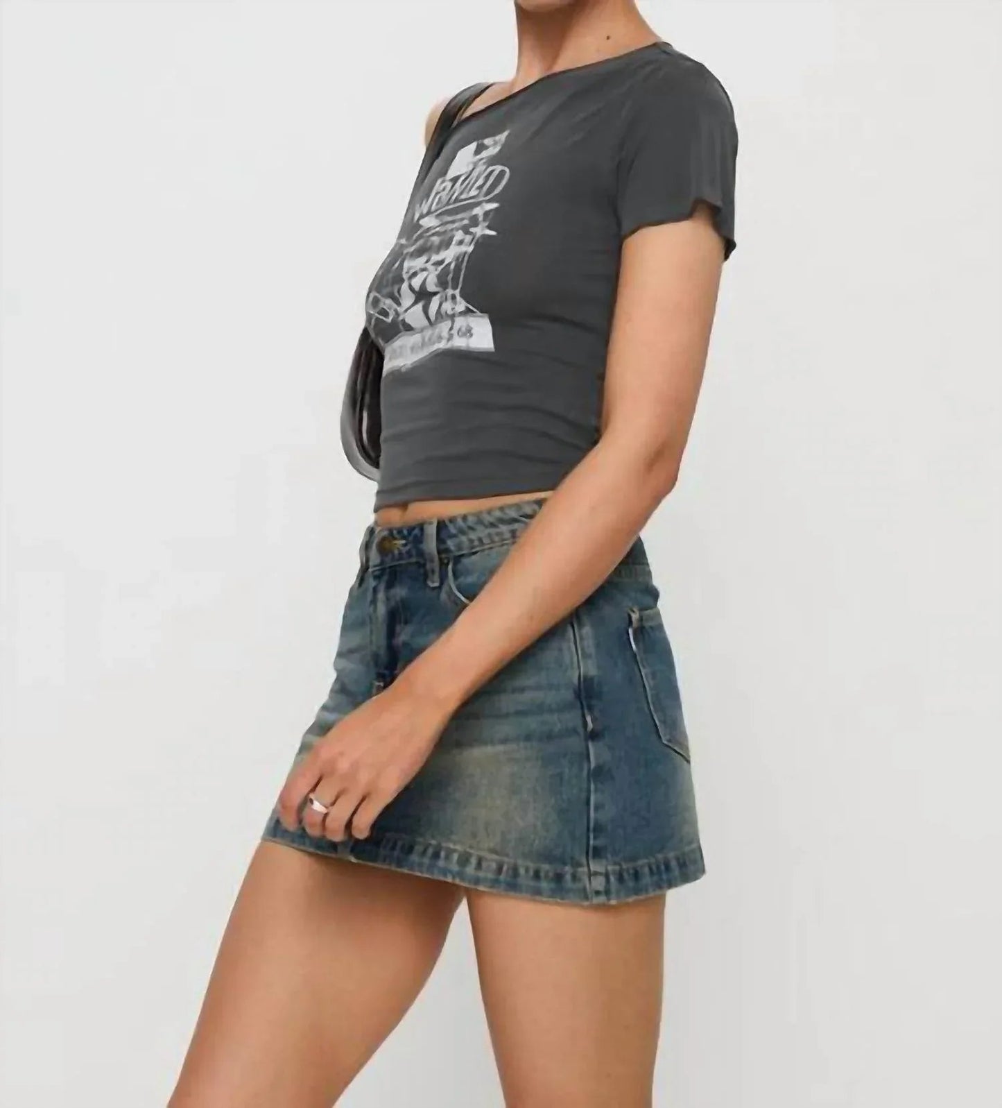 Ribbon Stamp Mini Skirt
