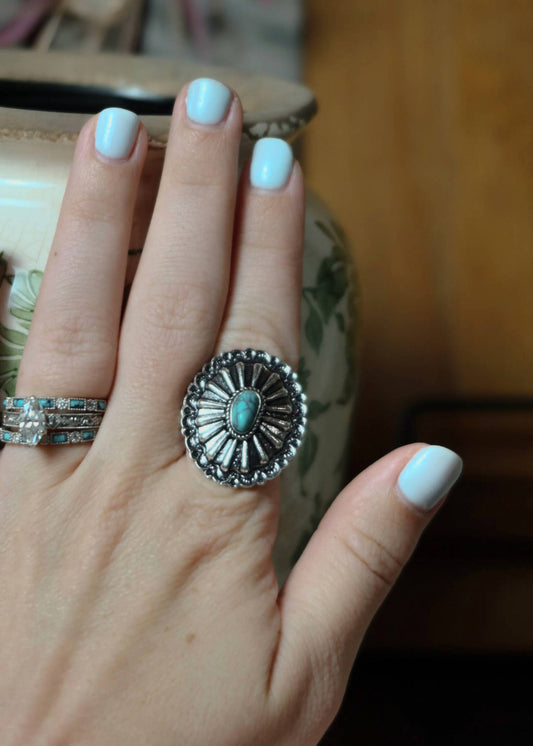 Women's Oval Concho Ring