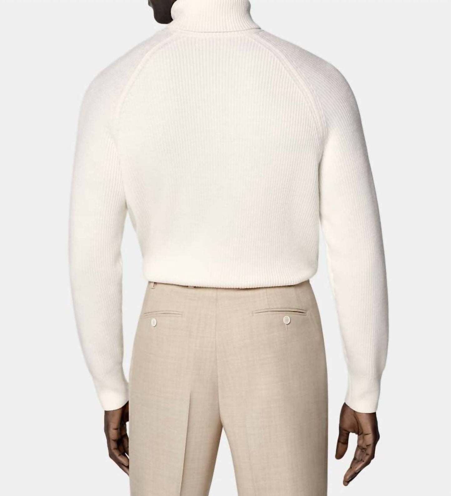 Rippstrick-Rollkragenpullover aus Merinowolle – Große Größen