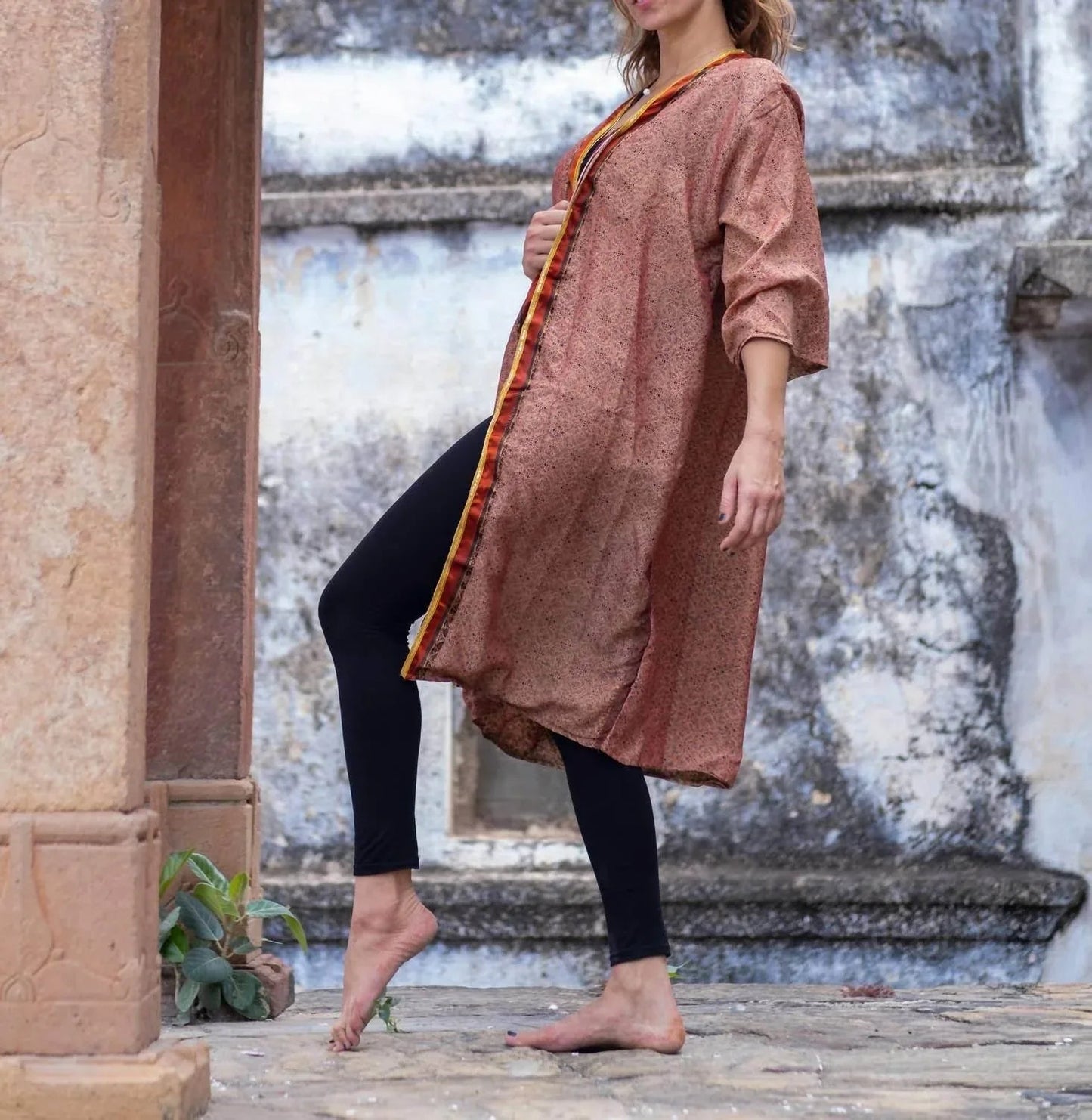Leila Reversible Saree One Size Kimono
