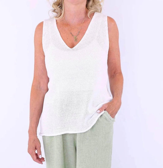 Soft V-neck Sleeveless Top
