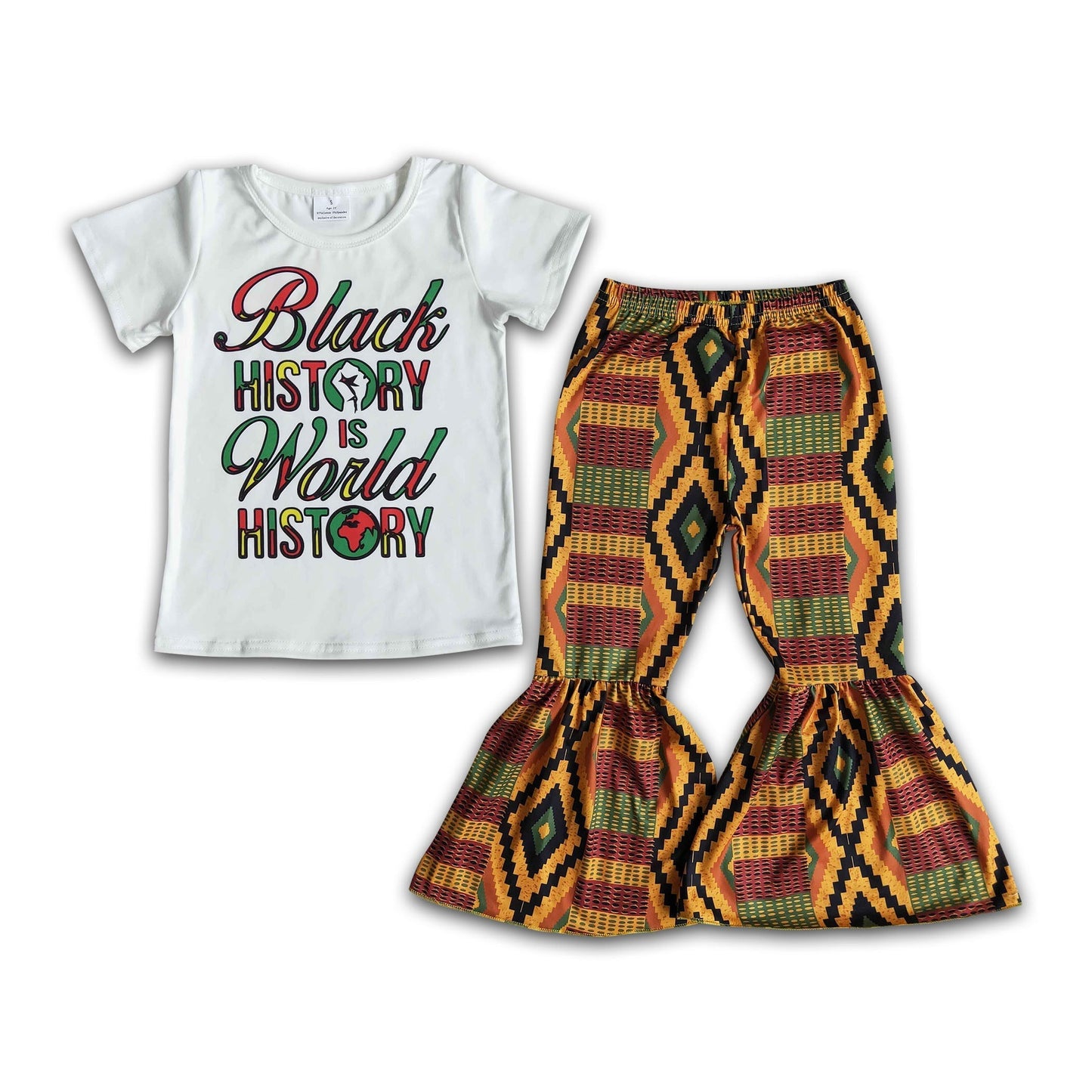 Black history is world history Shirt Schlaghose Mädchenkleidung
