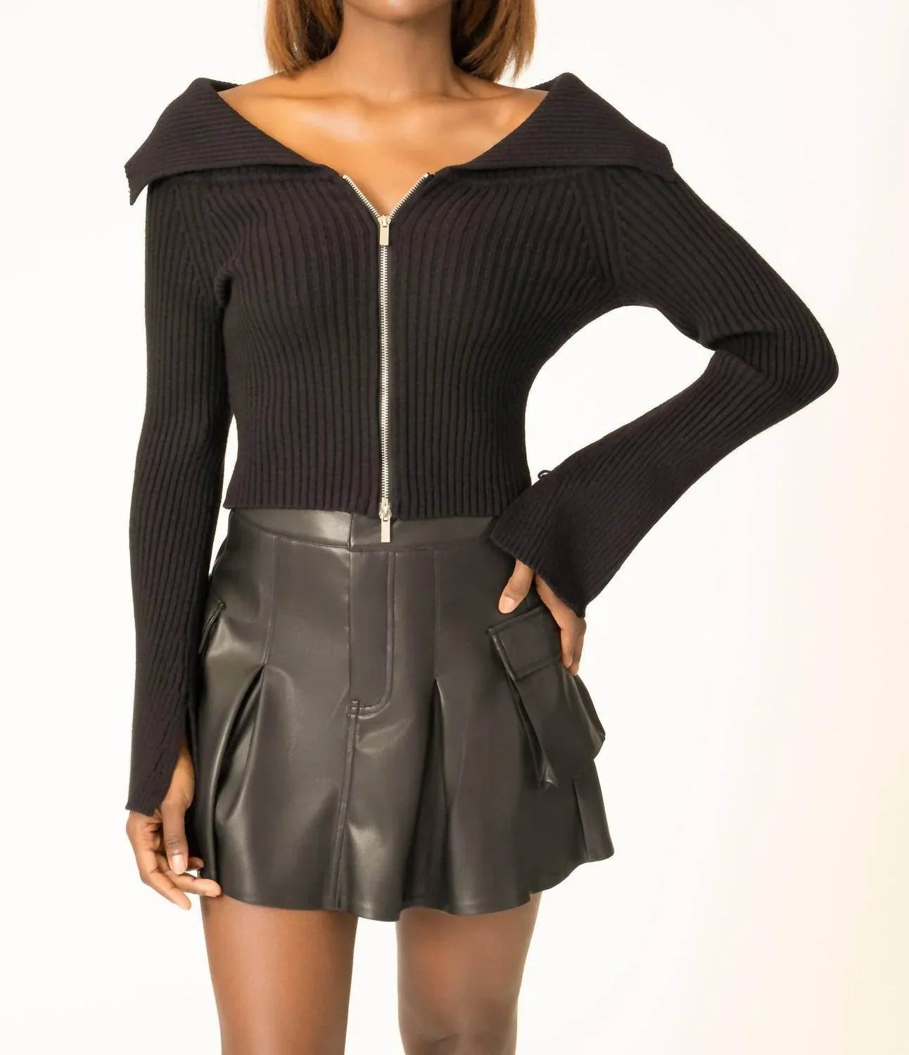 Annelle schulterfreier Pullover