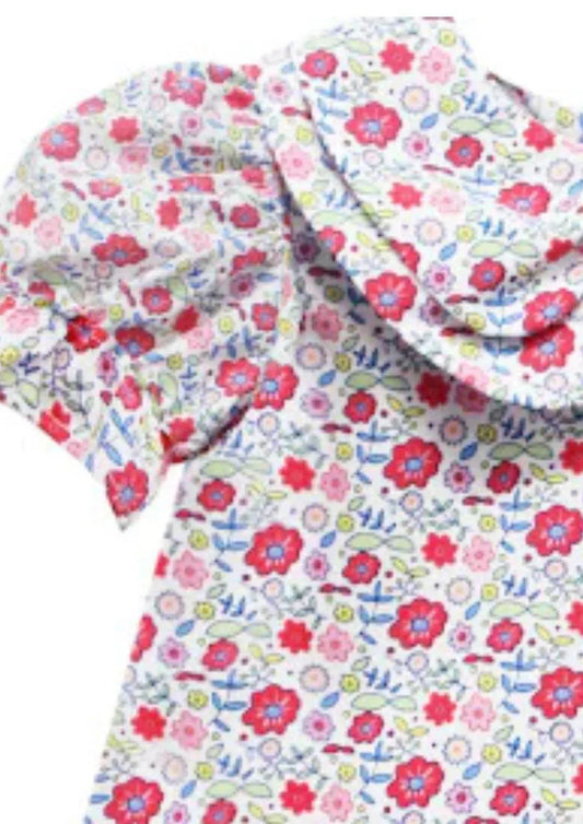 Mädchen Winter Blumenmuster Ashley Bluse