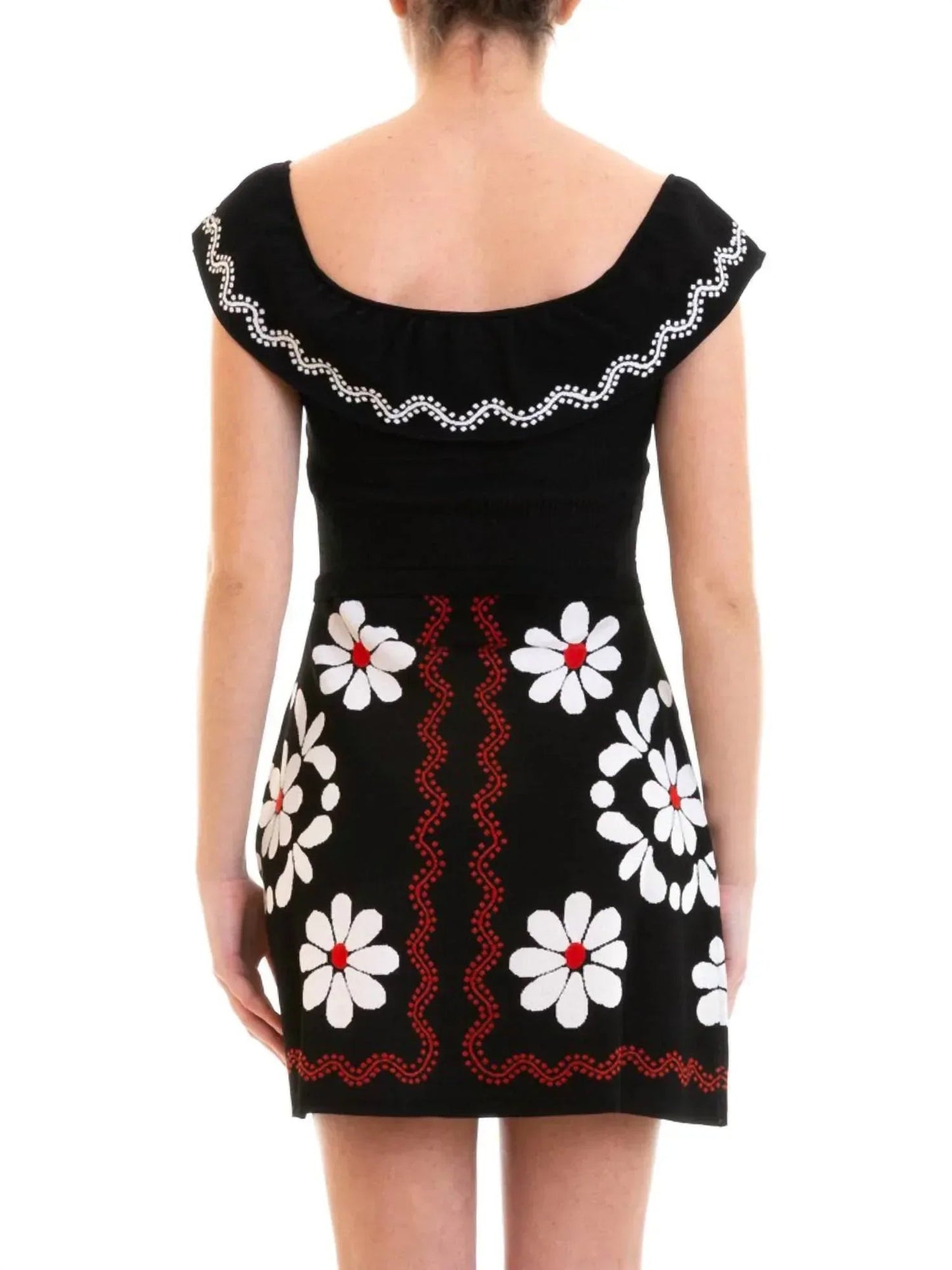 Jacquardstrick-Minikleid