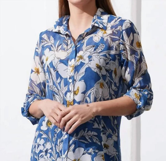 Drawn Floral Blouse