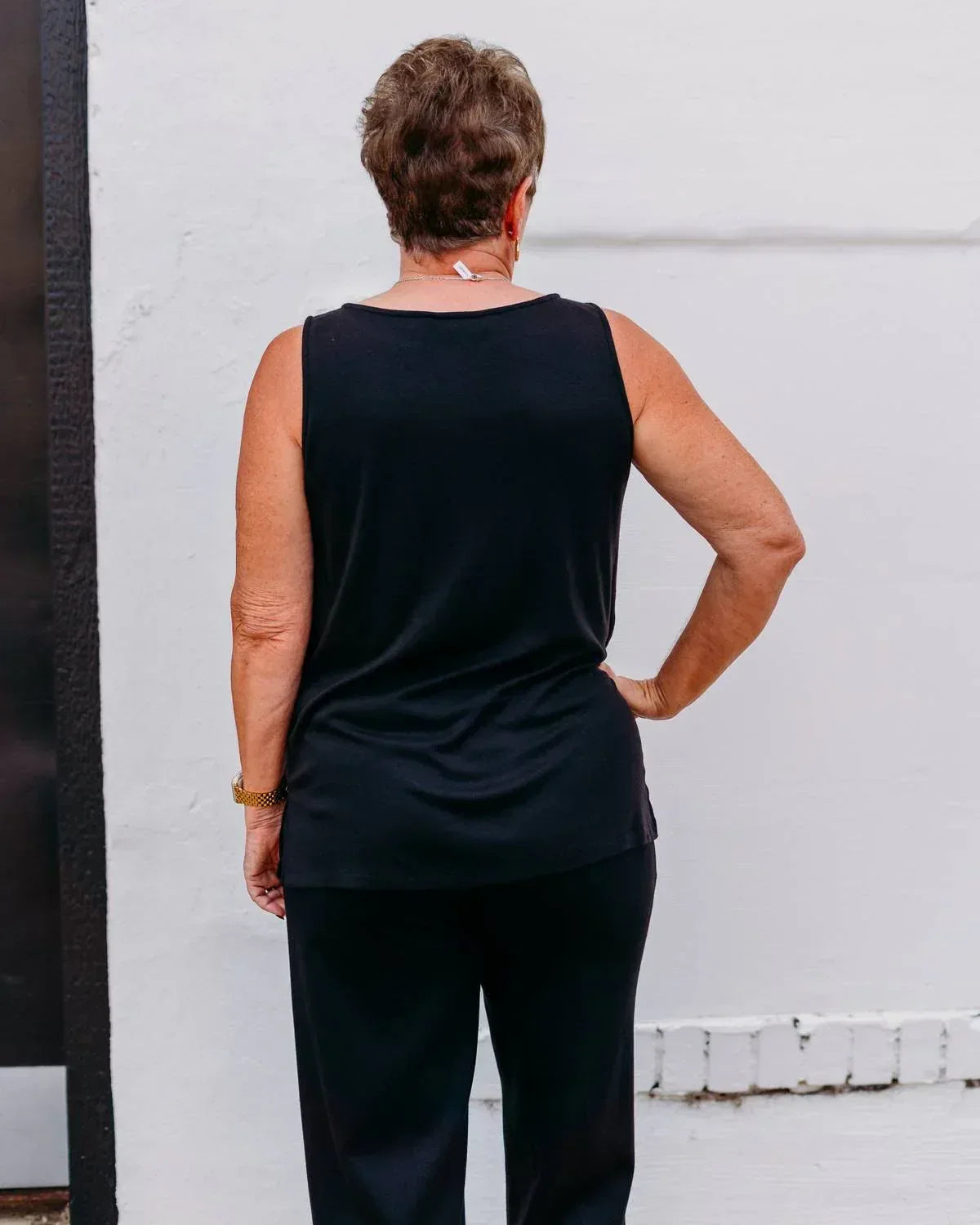 Boat Neck Sleeveless Knit Tunic
