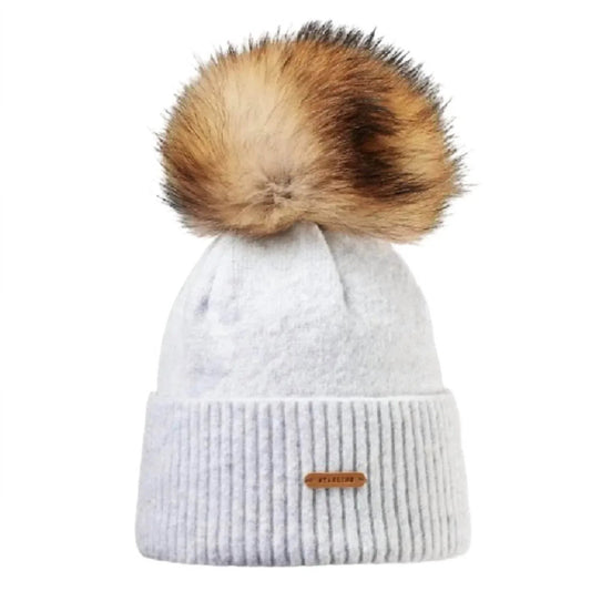Women's Tristano Faux Fur Pom Beanie Hat
