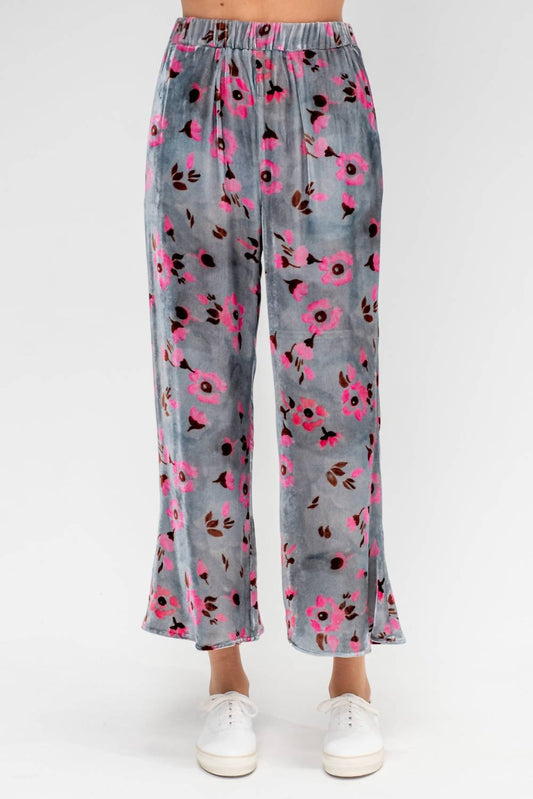 Samt-Hose mit weitem Bein