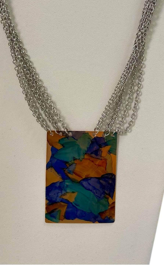 Alcohol Ink Multi Chain Necklace