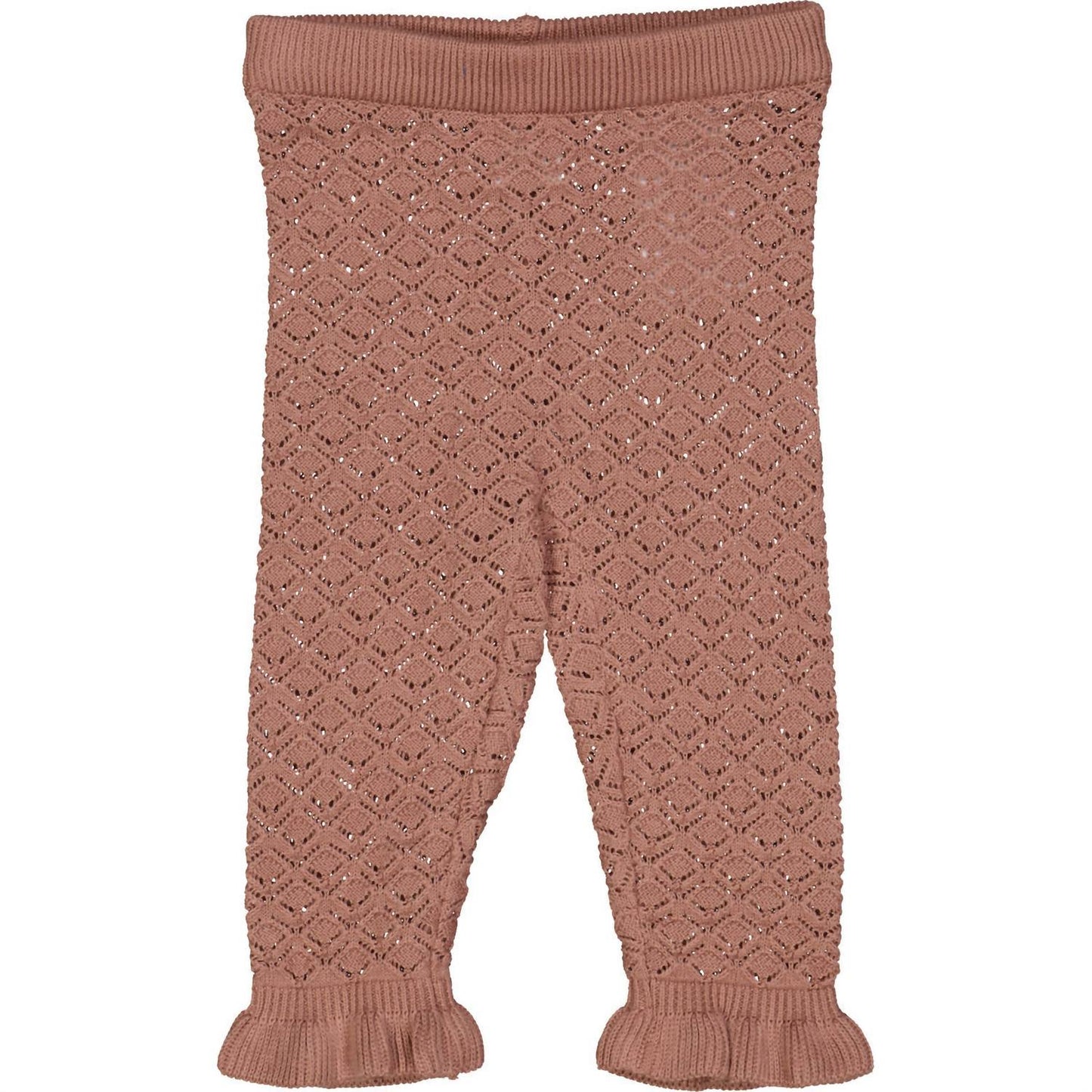 Mädchen Strickhose mit Wellensaum