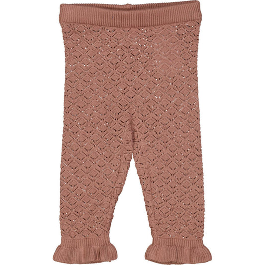 Mädchen Strickhose mit Wellensaum