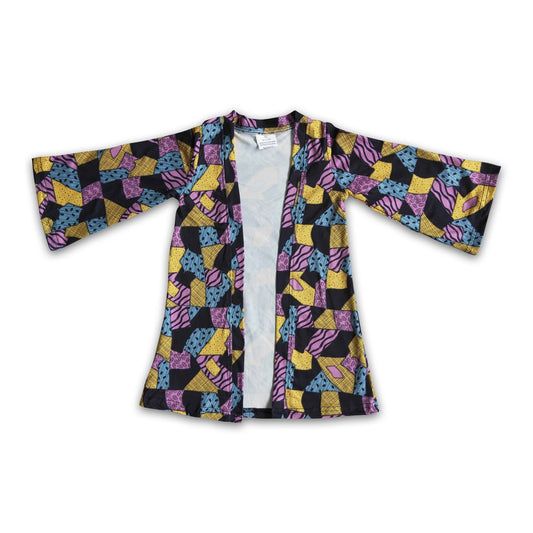 Mädchen Langarm Patchwork Halloween Cardigan