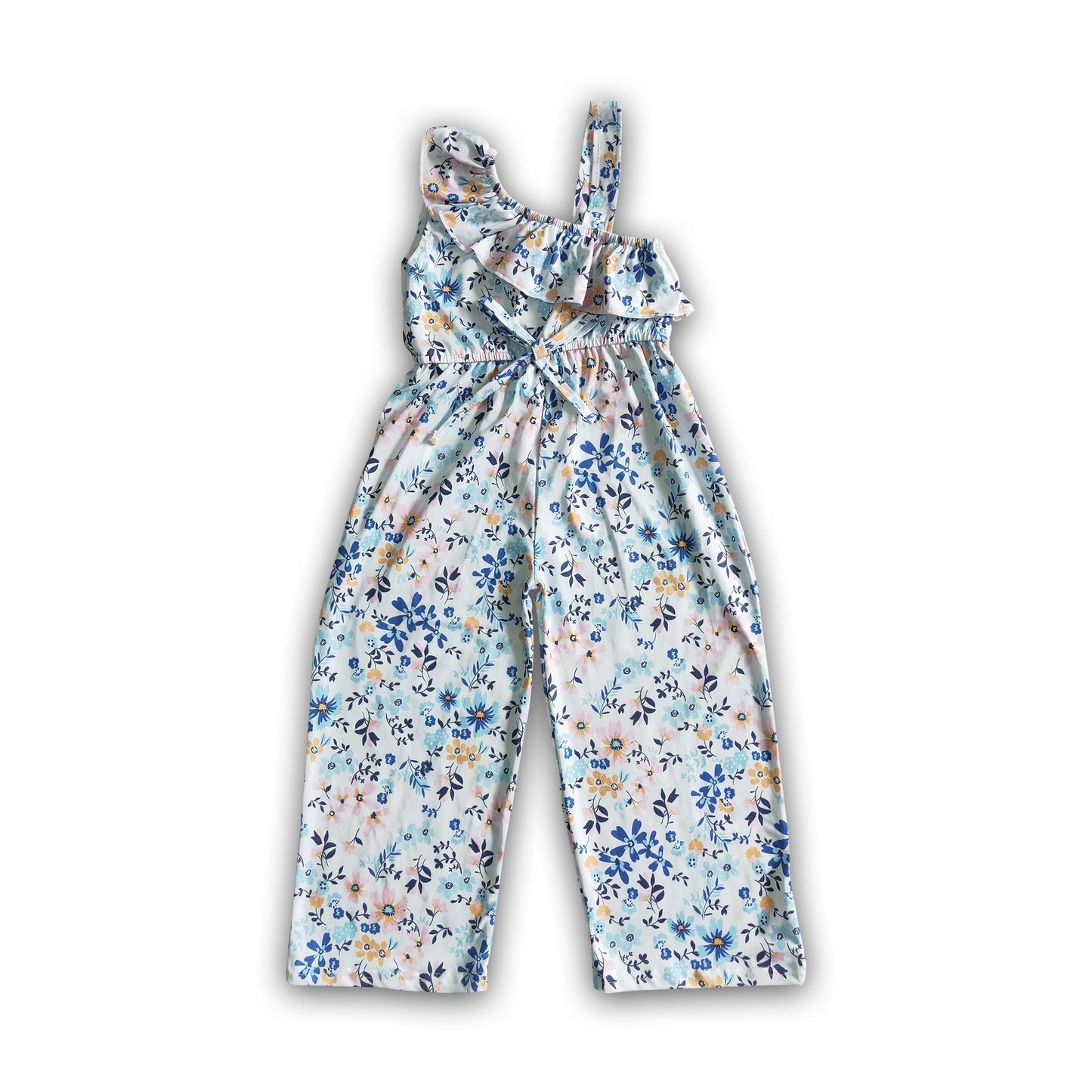 Einteiliger Strampler für Baby-Mädchen mit schulterfreiem Blumenmuster